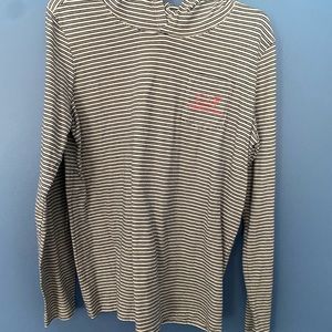 vineyard vines striped long sleeve shirt with hood